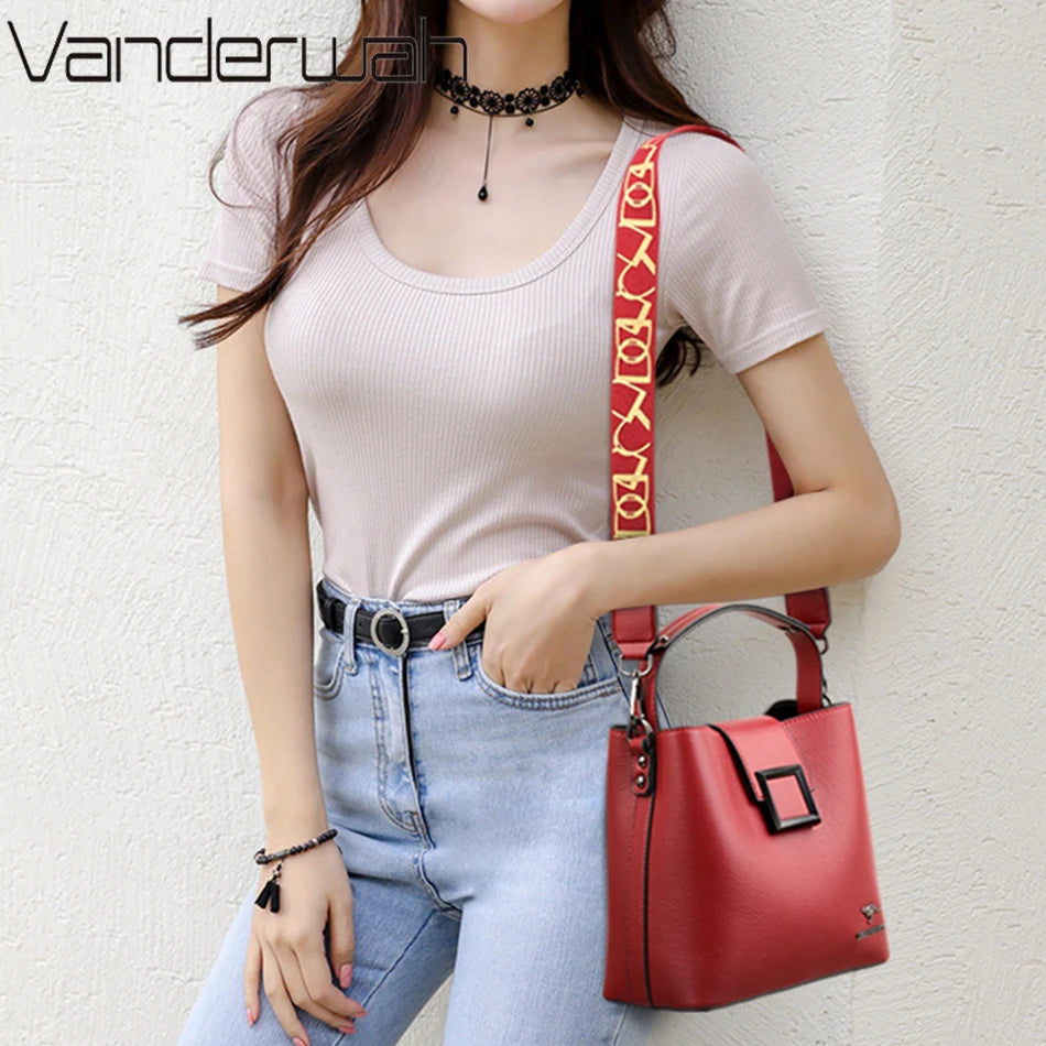 Casual Mini Handbag Soft Leather