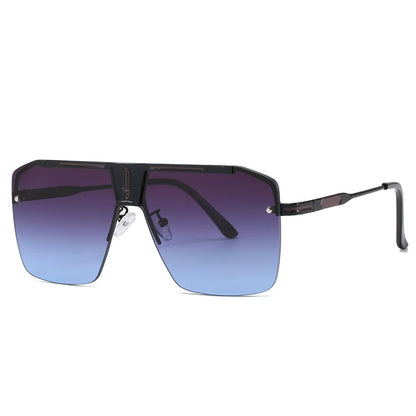 European Style One-Piece Men's Square Sunglasses