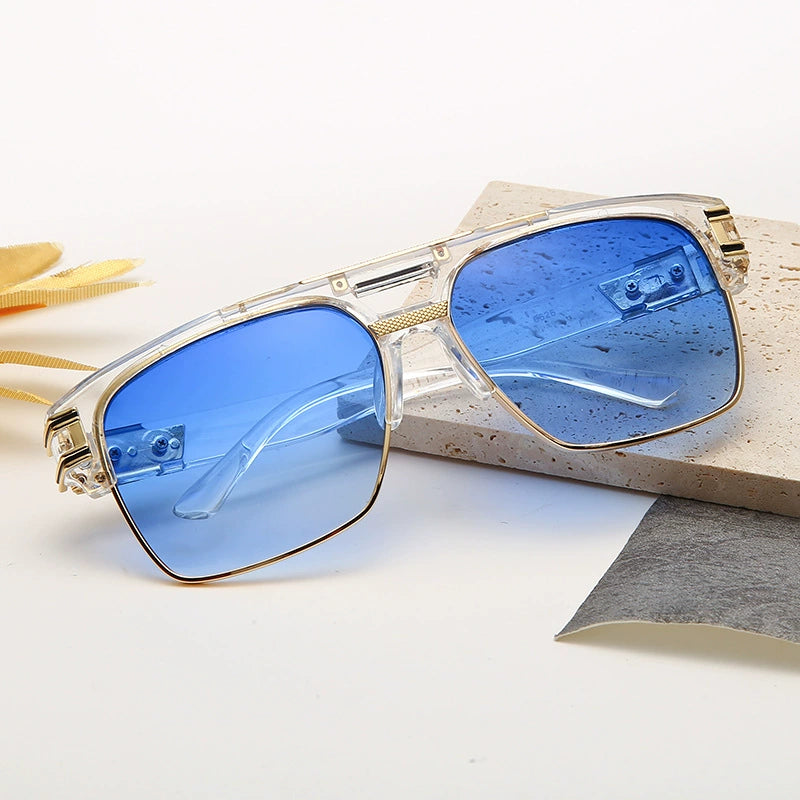 Fashionable and Trendy Anti-Blue Ray Men's Box Vintage Sunglasses