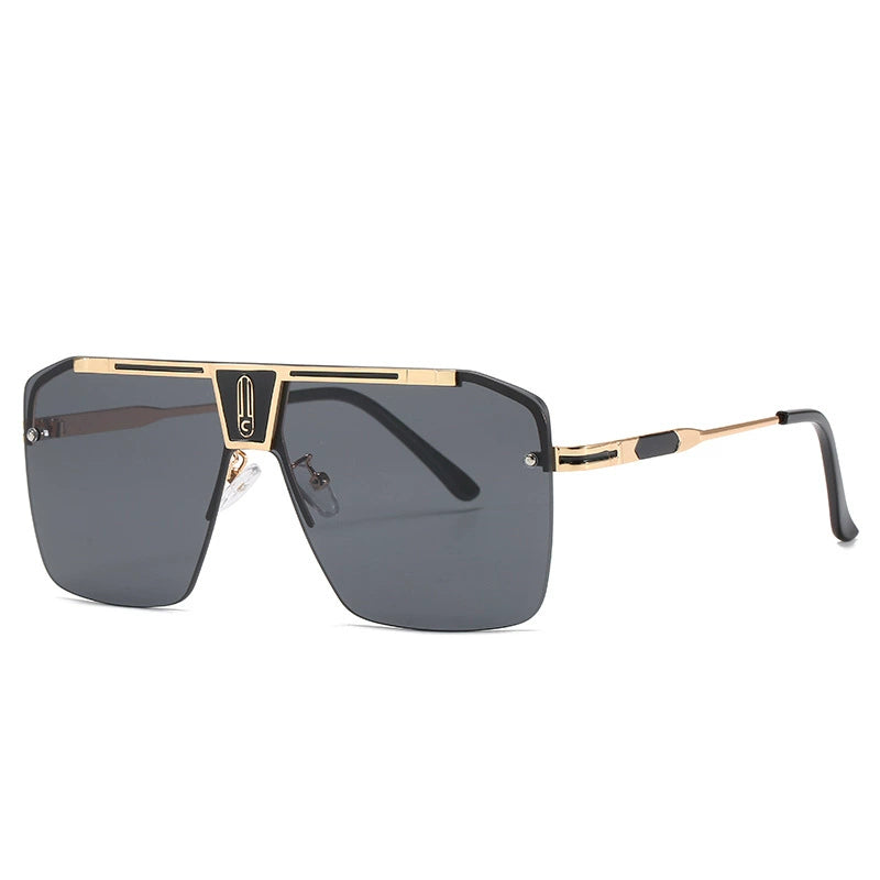 European Style One-Piece Men's Square Sunglasses