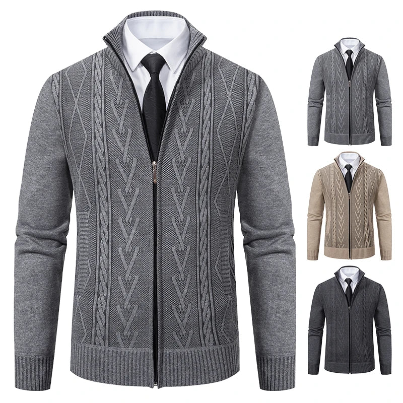 Cashmere warm casual men's knitted cardigan