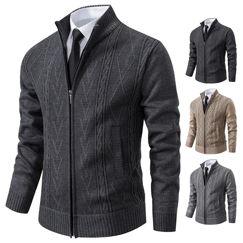 Cashmere warm casual men's knitted cardigan