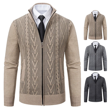 Cashmere warm casual men's knitted cardigan