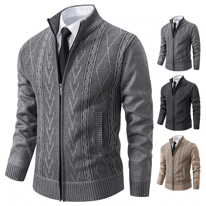 Cashmere warm casual men's knitted cardigan