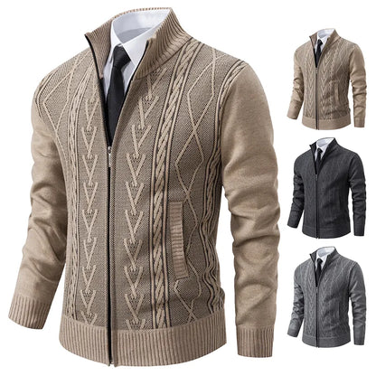 Cashmere warm casual men's knitted cardigan