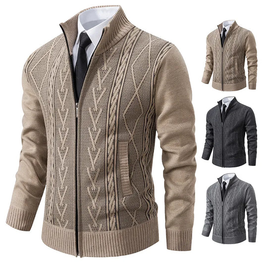 Cashmere warm casual men's knitted cardigan